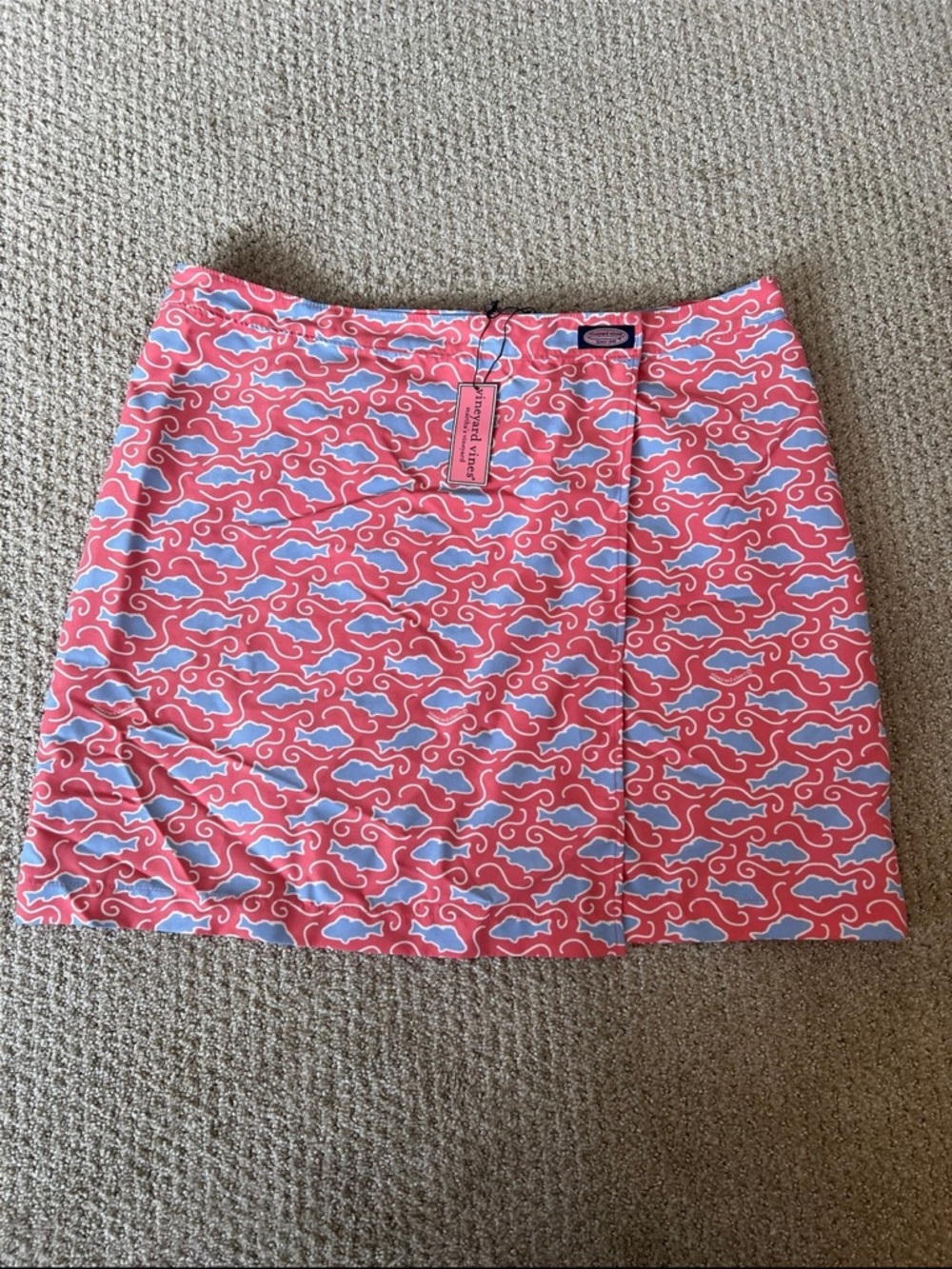 Vineyard Vines Coral Patterned Skirt